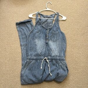 Denim racerback jumpsuit. Size L